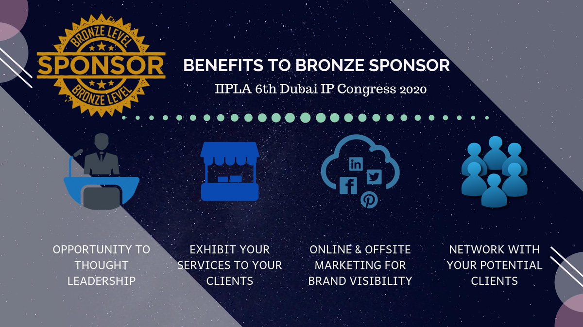 IIPLA_org's tweet photo. Network, Promote & Showcase your IP Service. Be a proud Sponsor at IIPLA 6th Dubai IP Congress 2020 | January 29 & 30, 2020 | Hilton Jumeirah Dubai, UAE
Link : https://t.co/gpMUjv9IX5
#iprconference #eventip #iprevents #intellectualpropertyevents #ipevent #ipconference #dubai https://t.co/rQn9xfcLVn