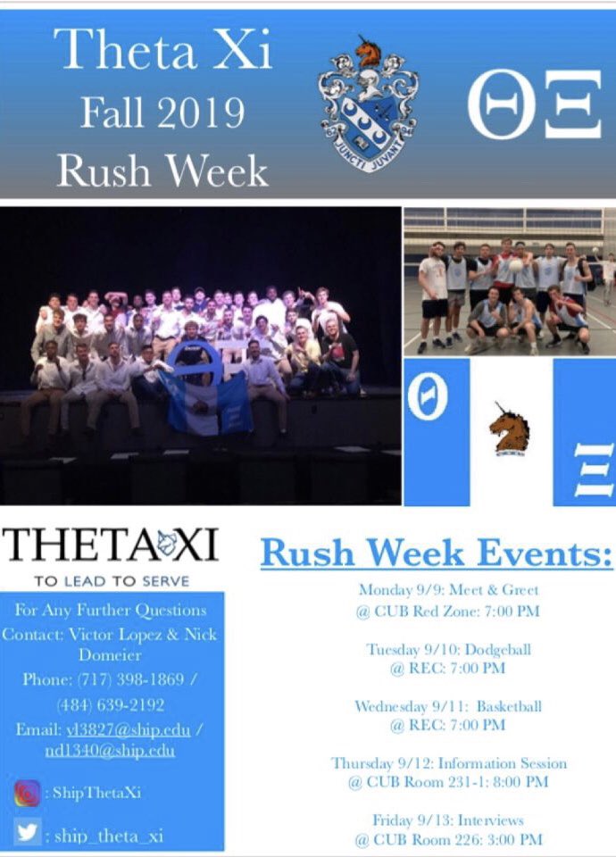 ShipThetaXi's tweet photo. It’s that time of the year again! Come out to our rush events starting on the 9th if you’re interested in joining Theta Xi! https://t.co/M00pIXrKn0