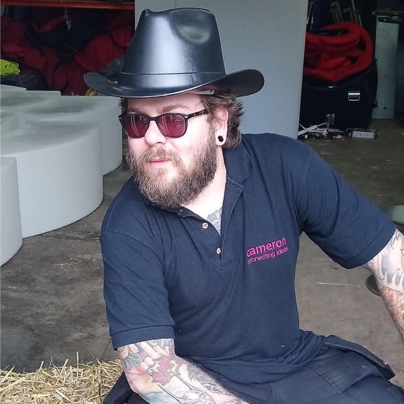 We take theming seriously in these here parts. Hay bales heading out for a job could only mean one thing…cowboy hard hats to match. Lookin’ good, Greg. #SafetyFirst #TeamCameron
