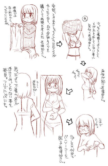 昔描いた「ときめきトゥナイトのEDコスをしようとして微妙なことになったショートメガネさん」というラクガキとコピー漫画。 