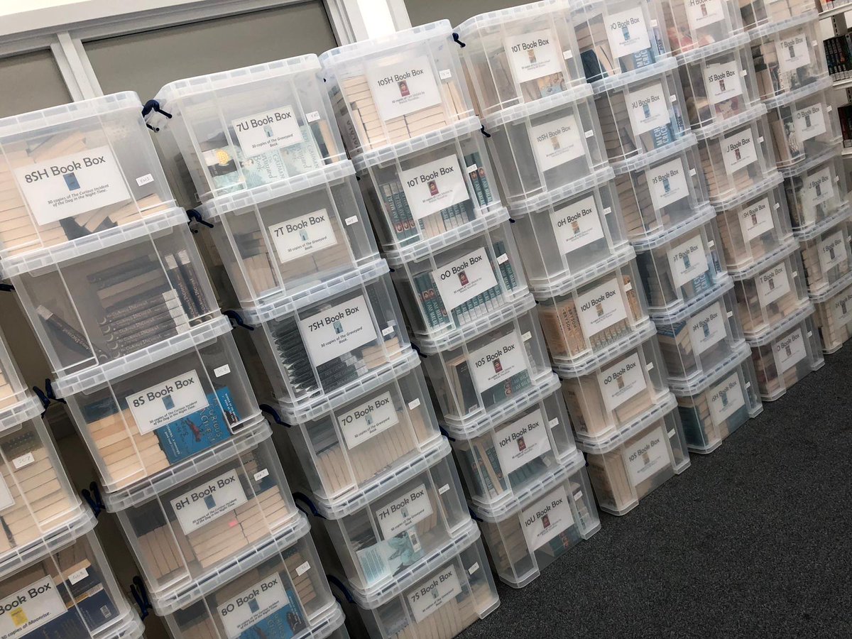 SSAEnglish's tweet photo. All resources are ready for form time Register and Read.
Each box contains: book marks staff and student KOs, reading rulers and books.
@SSABlackpool
#SSAregisterandread #formtimereading
#improvingliteracy https://t.co/jyV3lDyUQN