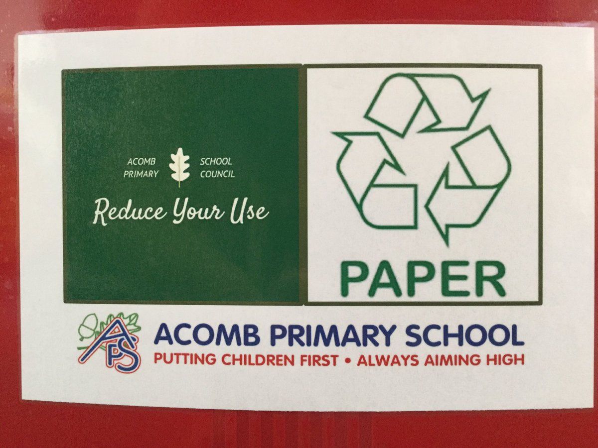 Starting the new school year with our paper recycling bins placed at spots around school for classroom waste. Think twice! Could your paper be used again? Re-use it or recycle it! ♻️ 📝