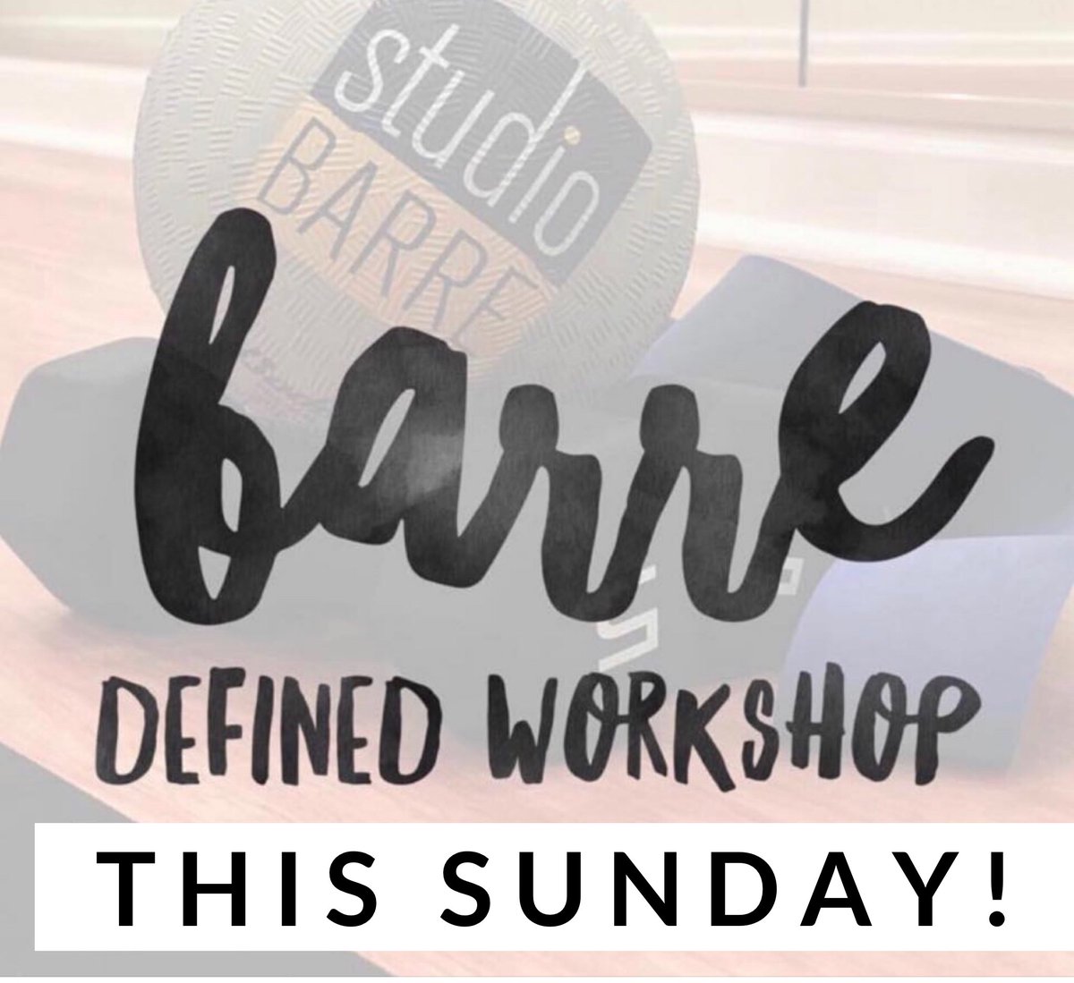 studiobarreava's tweet photo. Join us this Sunday at 4pm for the Barre Defined Workshop!  This is a 75 minute fundamentals class designed to fine tune your practice.  Sign up right here....
https://t.co/JRz4UHUiQQ https://t.co/bDSx6KncgW