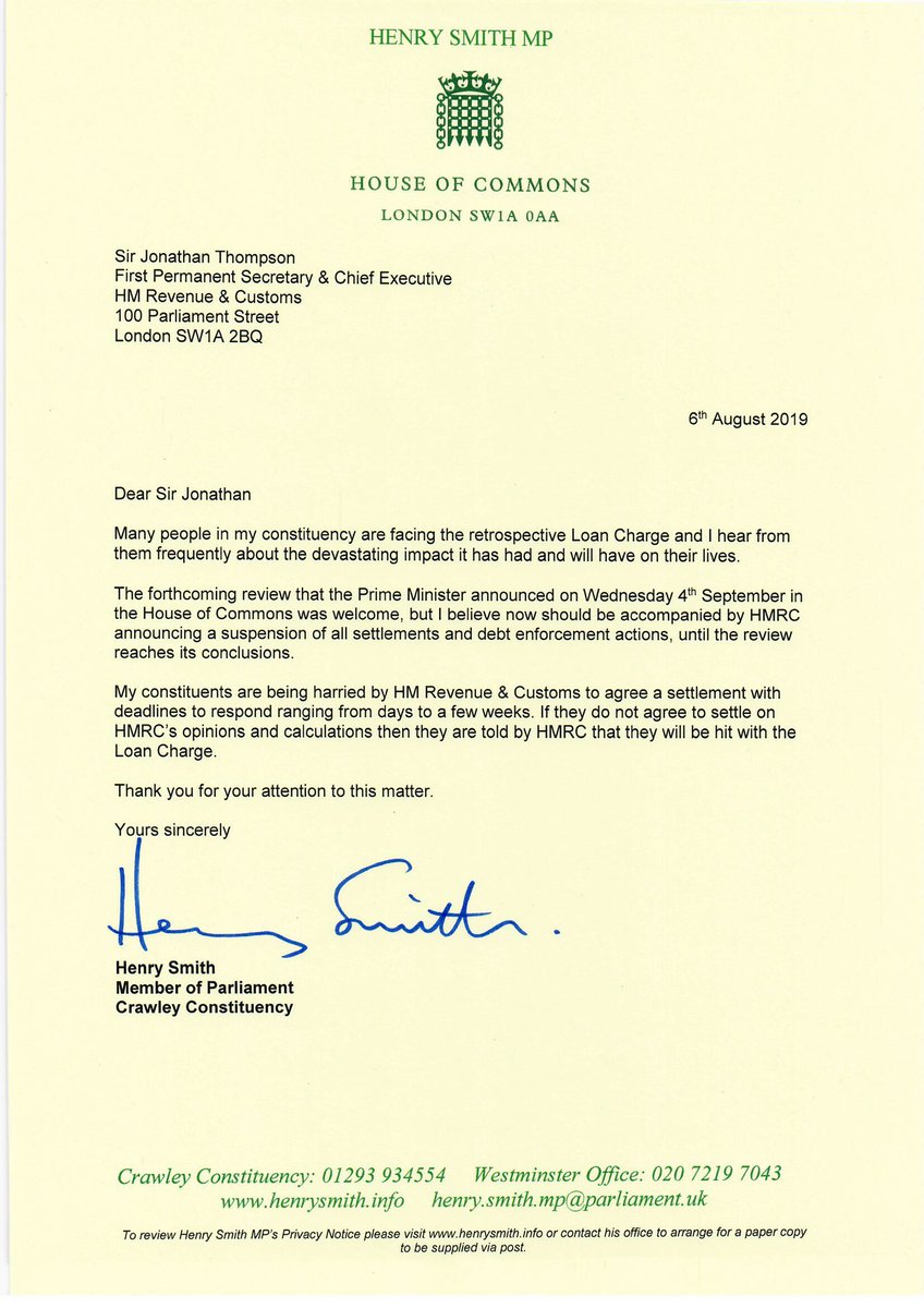 I was pleased to see the Prime Minister confirm a review of HM Revenue & Customs’ Loan Charge this week in Parliament. Today I’ve met again with affected constituents and have written to HMRC’s Chief Executive calling for these unfair retrospective demands be meanwhile suspended.