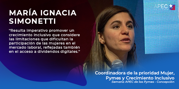 APECChile2019's tweet photo. La transformación digital debe también tener un enfoque que permita una mayor inclusión de las mujeres en el comercio y el emprendimiento. #Biobio #Pyme #APEC #Fintech #Mujeres #Emprendimiento #APECChile2019 #APECPyme2019 https://t.co/yBSYhxwWtp