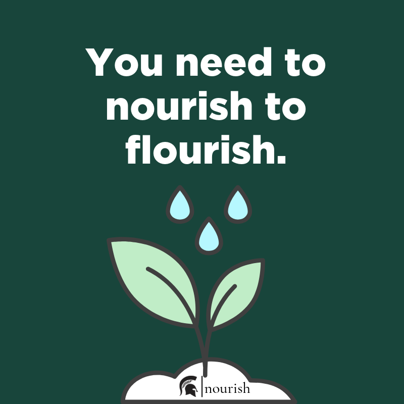 HealthySpartans's tweet photo. Supporting yourself with food is a key ingredient to academic success.โ Need to talk about food, eating and nutrition? Call 517.353.4660 to schedule an appointment with a registered dietitian. #HealthAtEverySize #EatingCompetence #BodyPositivity #HealthySpartans https://t.co/I0sDdQtFoi