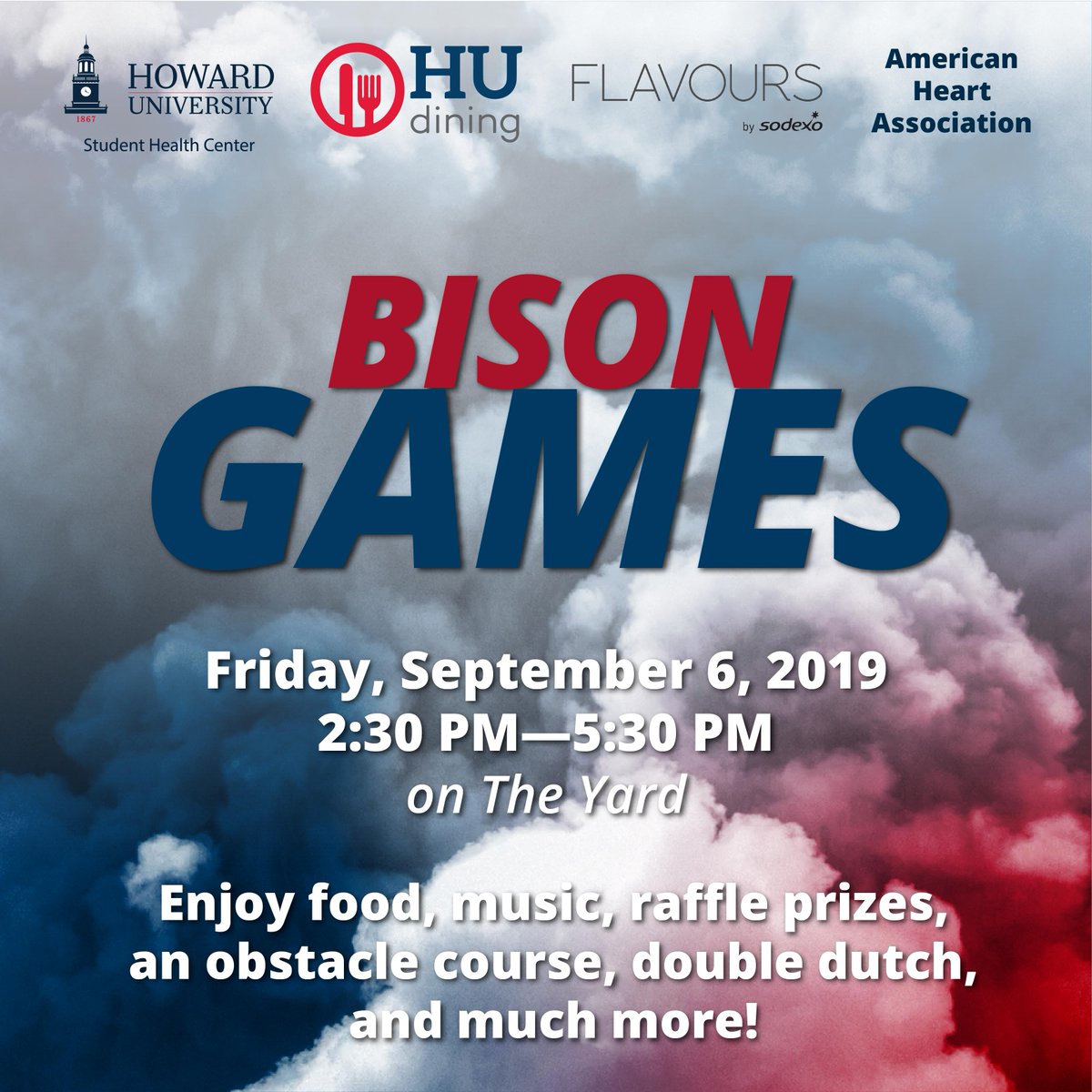 HUStudentAffair's tweet image. TODAY!

😈Bring your team and have your friend bring their’s as we battle in Bison Games. 

😤Going down Friday, September 6 from 2:30pm-5:30pm on the Yard. See you there! 

😉#hu20  #hu21 #hu22 #hu23 #bisongames