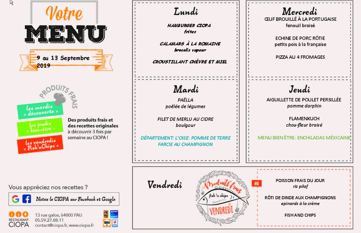 Ciopa64 On Twitter Des Plats Equilibres Des Produits Frais