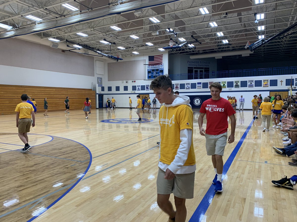 DHSDrexel's tweet photo. Good job to the Knobbe sisters for being the last two standing. Better luck next time Wolfpack! #humanpacman https://t.co/Dq9sIty39A