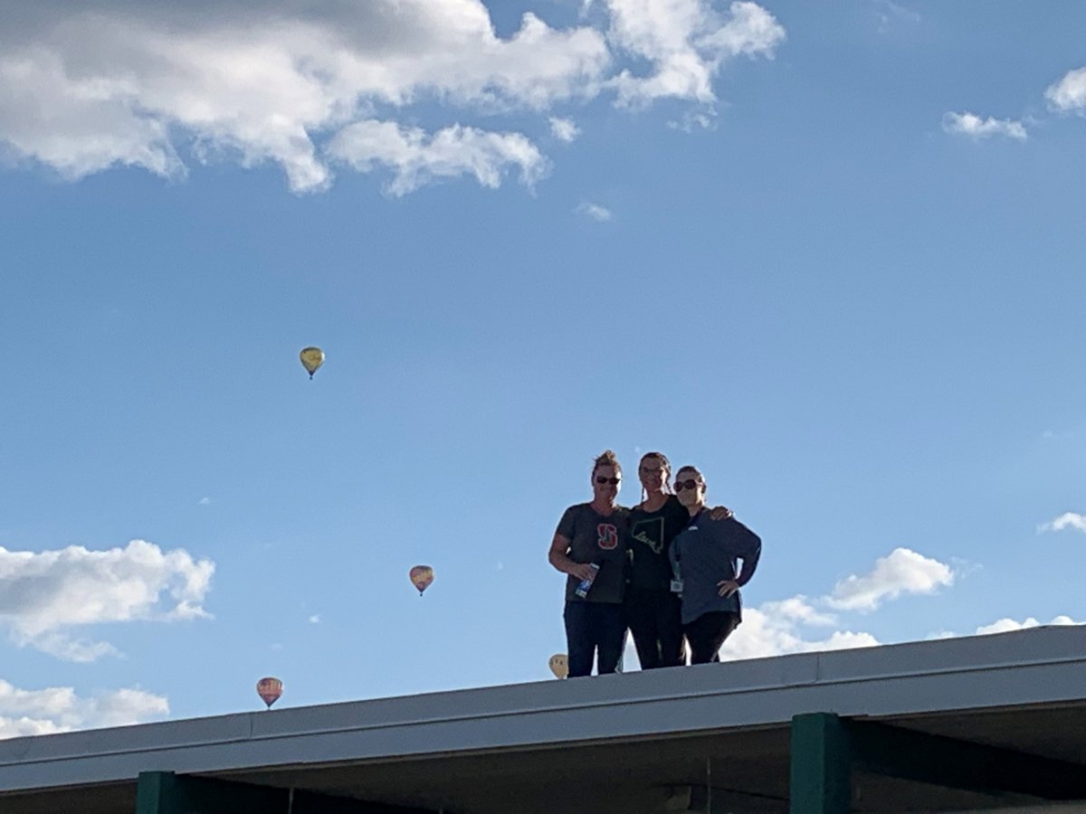 Our school counselors are starting the day off right!  The hot air balloons are right by Clayton this morning!  #ClaytonCubs #HotAirBalloonRaces