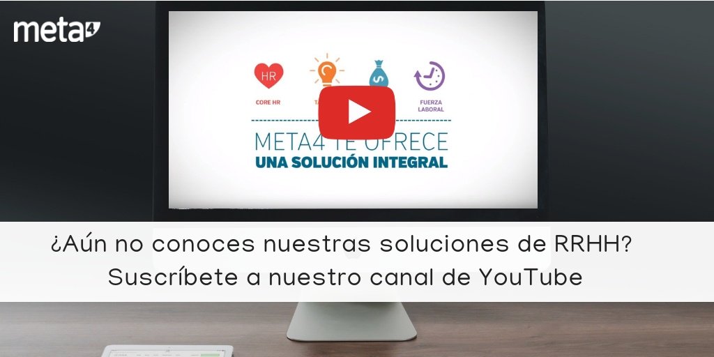 Cegid_Es's tweet photo. Suscríbete a nuestro canal de #YouTube y descubre las ventajas de nuestras soluciones para la gestión del Talento ▶️ https://t.co/pt4LoXvDQO #Meta4CoreHR #Meta4HRTraining #Meta4Onboarding #RRHH https://t.co/TkY0gQcz6W