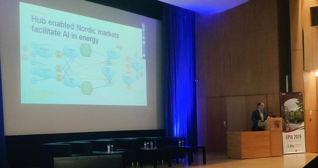 AI will be key to manage #futureenergy markets. Great presentation by Jan Segerstam <a href="/ProjectDOMINOES/">DOMINOES PROJECT</a> EPIA2019