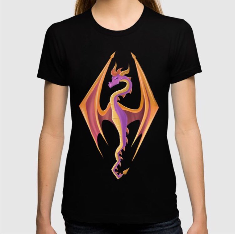 melthehoneybee's tweet image. Casual reminder that I have a Society6 shop where you can get designs like my Spyrim one on shirts and such! Go check it out at Society6.com/melthehoneybee #spyro #spyrothedragon #spyroReigintedTrilogy