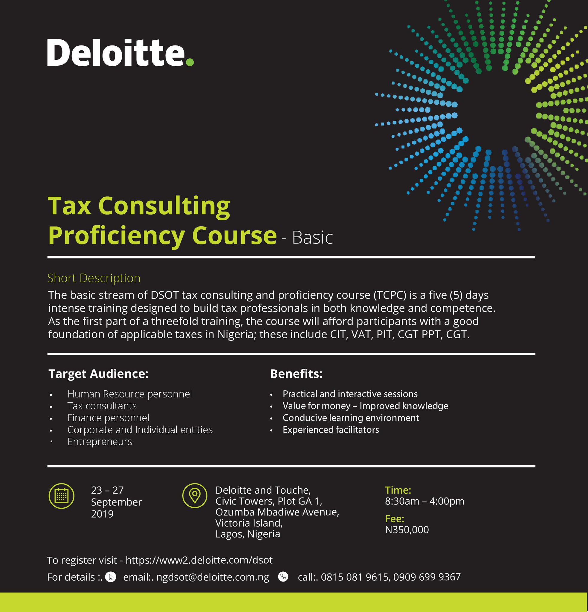 Deloitte Nigeria on Twitter "The Basic Stream of the DSOT Tax