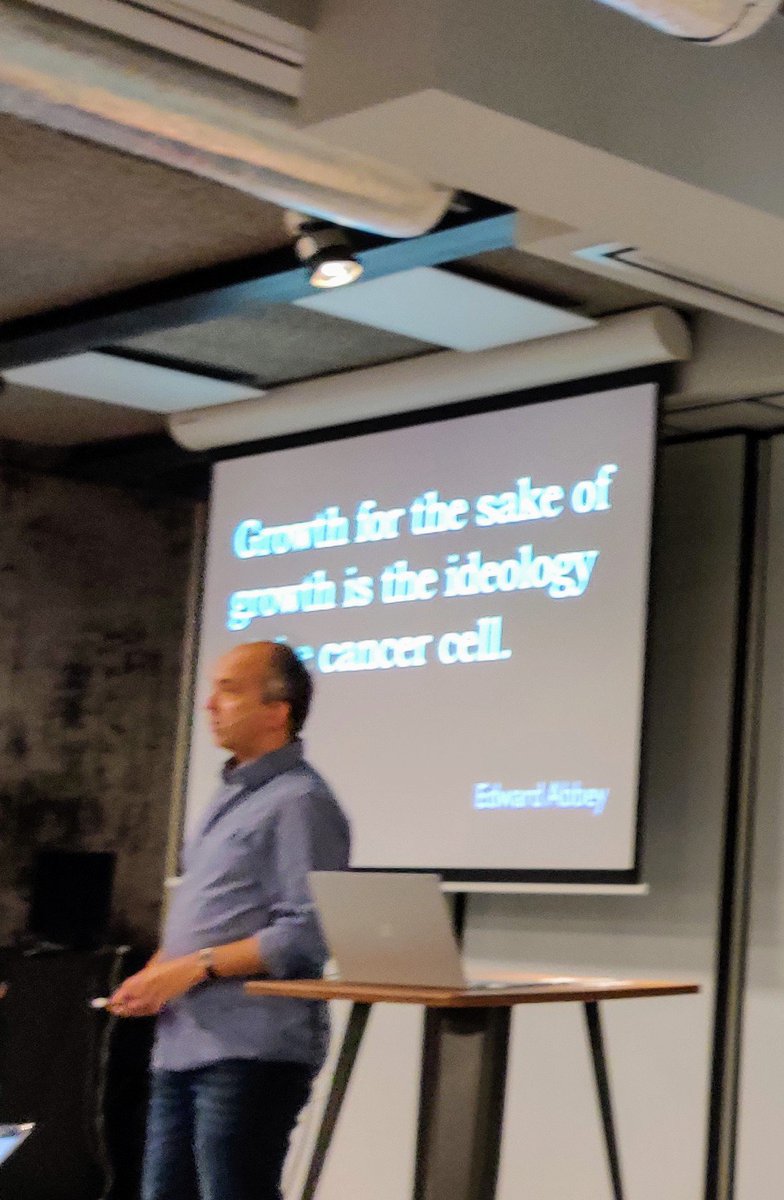 wouterla's tweet photo. #expandconf @KevlinHenney "Growth for the sake of growth is the ideology of a cancer cell" - this is what he sees when he looks at software... https://t.co/7N1ZenJIOv