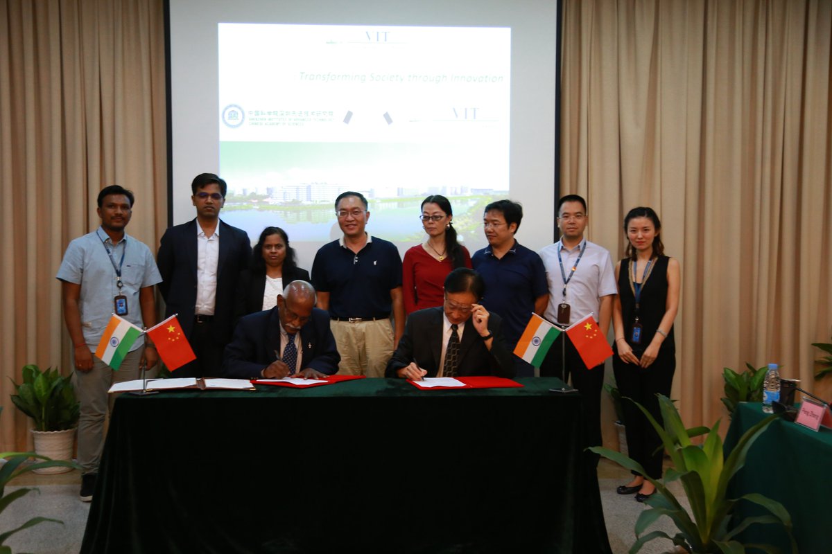 VIT_univ's tweet photo. "VIT Vellore and Shenzhen Institutes of Advanced Technology (SIAT), Chinese Academy of Sciences, China, have signed memorandum of understanding (MoU) at SIAT, China..." To read more...
https://t.co/f6ApOLy1GQ
#MoU
#SIATShenzhen
#MHRDIICVIT
#AICTEIICVIT
#IICVIT
#VIT https://t.co/9mVTCUvd98