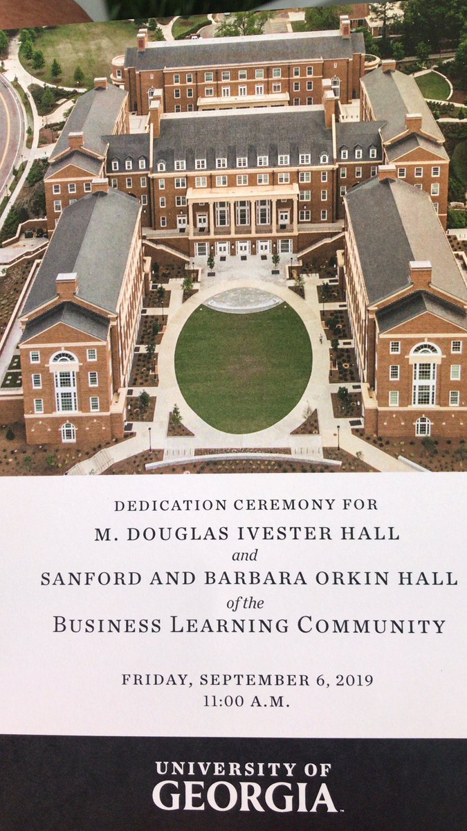 Excited to be part of the crowd in Athens <a href="/TerryCollege/">Terry College | UGA</a> to celebrate the Dedication of the final 2 bldgs of the Business Learning Community!