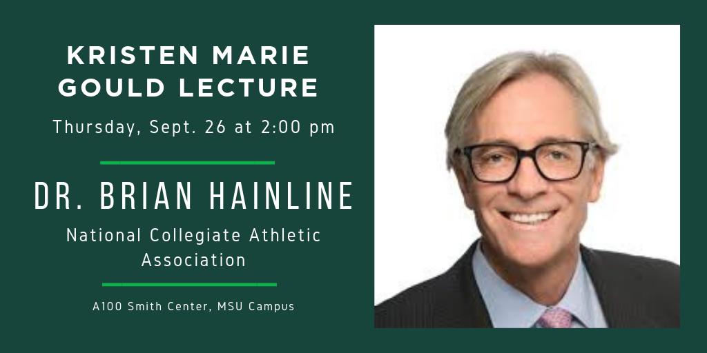 YouthSportsMSU's tweet photo. Mark your calendars for our Annual Kristin Marie Gould Lecture on September 26 at 2:00pm at the Clara Bell Smith Center on @michiganstateu campus. All are welcome to attend this presentation on #Mentalhealth and #STUDENTathletes. https://t.co/ejhhjgNLb1