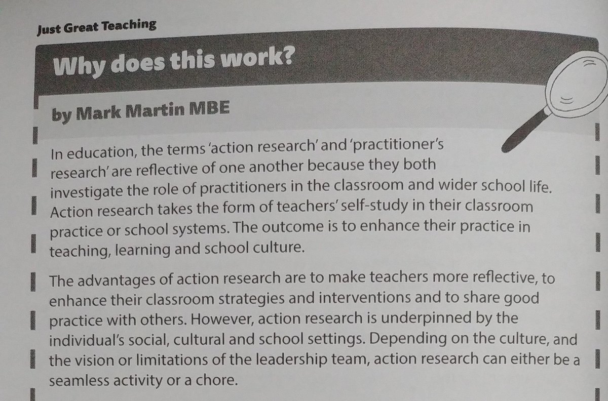 urban_teacher's tweet image. Honoured to be featured in @TeacherToolkit&apos;s latest book &quot;Just Great Teaching&quot;. 

In the book I share my insights into good &apos;action led-research&apos;. 

Well done @RossMcGill! 🎉

#JustGreatTeaching