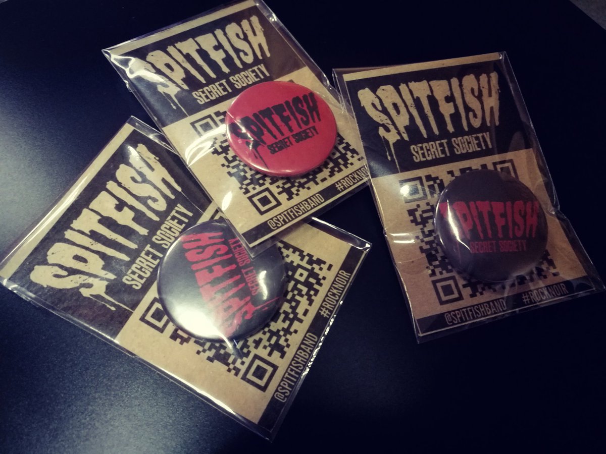 spitfishband's tweet photo. Spitfish badges! D'ya like it? #rocknoir #spitfishband https://t.co/AA0P1pVq1x
