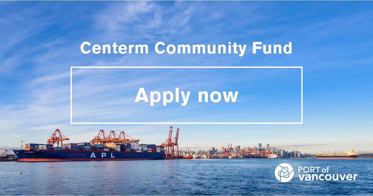 The port authority is now accepting applications for the Centerm Community Fund. If you’re part of an organization in East Vancouver, consider submitting an application by November 29: portvancouver.com/centerm-fund   

#Vancouver #EastVan