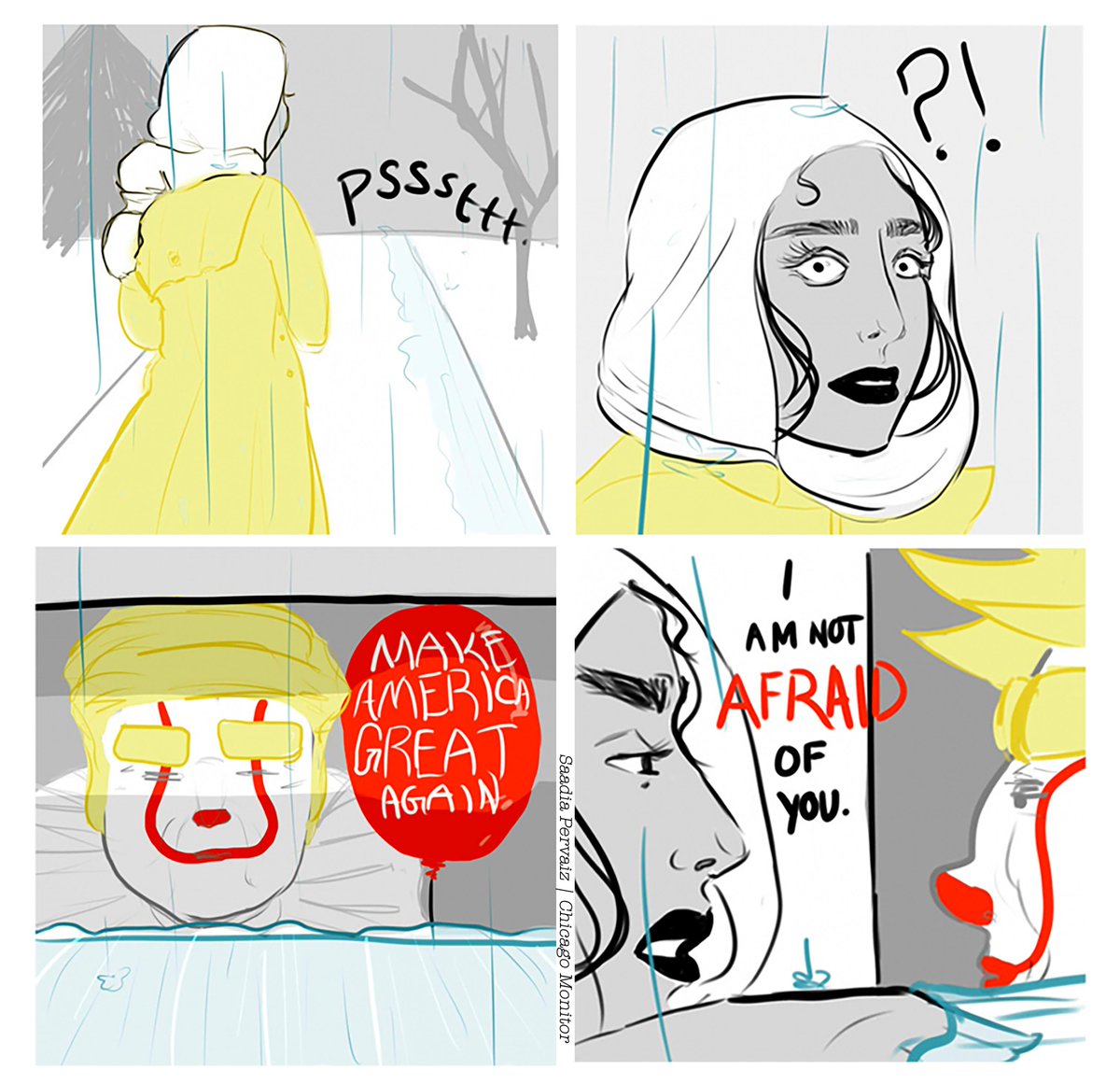 It's #ITMovie release day! Here's a throwback to our political take on #Pennywise!