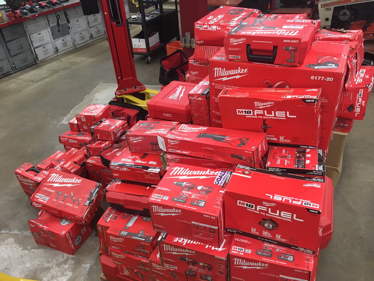 The red boxes in this picture are part of an extraordinarily generous donation of power tools offered to WAWM CTE students for use in our tech programs. Many thanks to the folks at Milwaukee Tool. Your thoughtfulness will reap benefits for students for years to come. #WAWMproud
