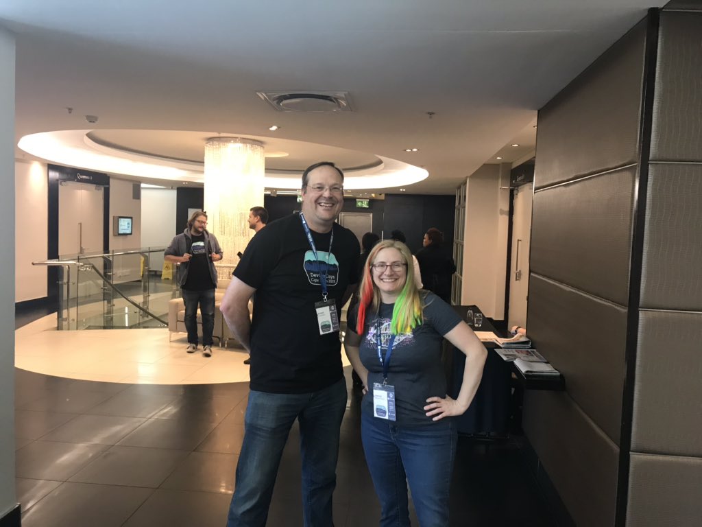 rsagraham's tweet photo. A great honour meeting @bridgetkromhout at #DevOpsDaysCPT https://t.co/QgArCRzynK
