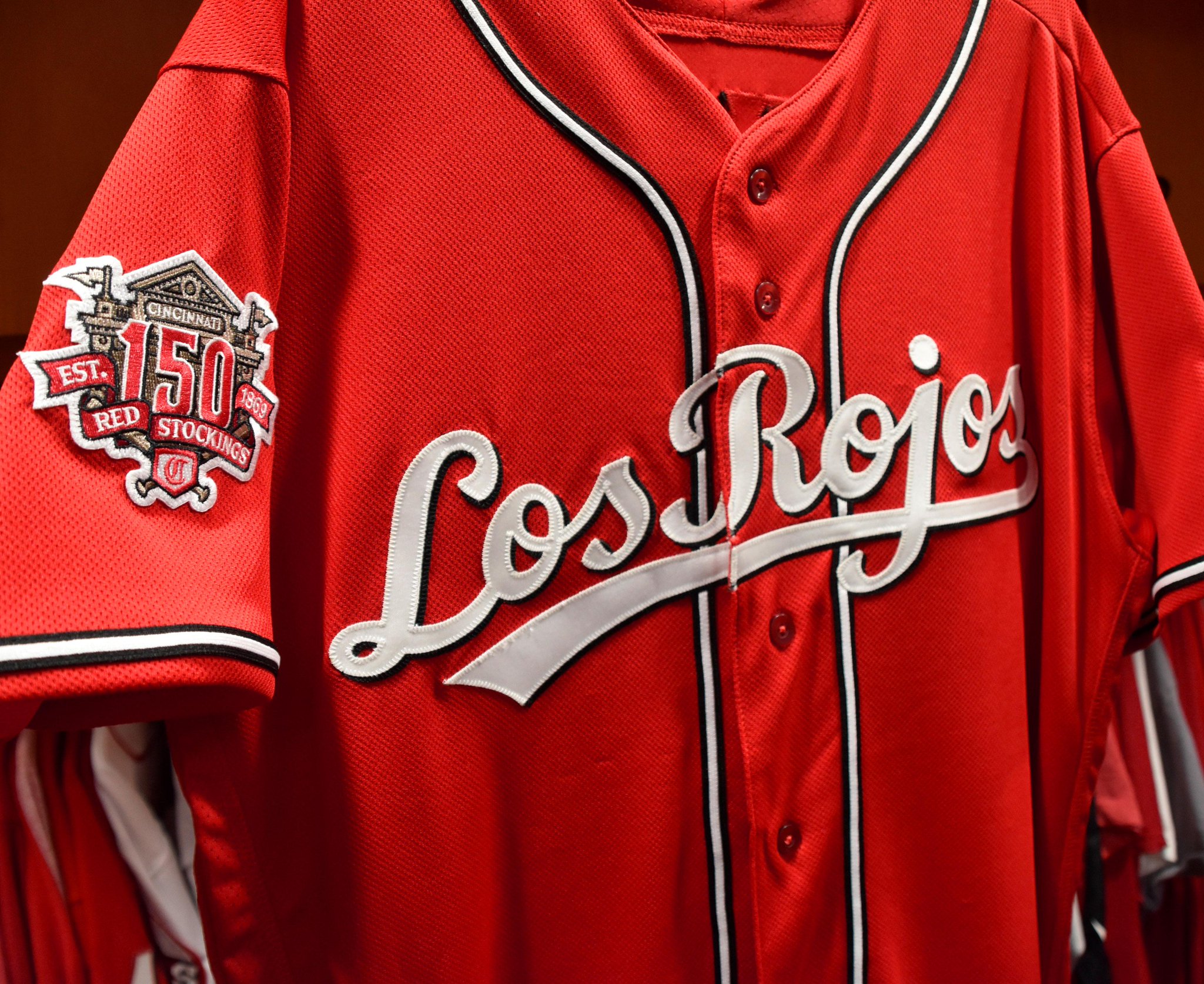 Cincinnati Reds on Twitter: "The Reds tonight will don Los Rojos jerseys as  part of "Fiesta Rojos" as we honor the local Hispanic community and the  rich cultural history of the franchise. #