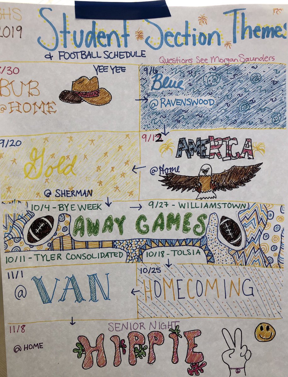 Come out and support the Bison by wearing the theme of the week. This week is BLUE @Ravenswood! Kickoff is @7 💙💙👕👖🥿🧵🧢