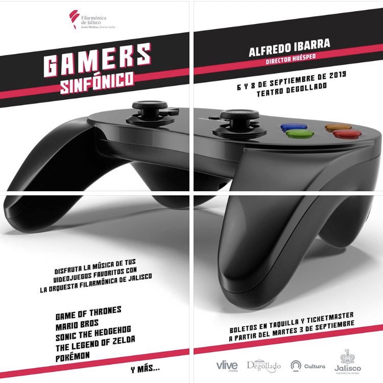 Robotania's tweet photo. Llegó el momento. La @FilarmonicaJal nos invita a disfrutar este concierto 🎮🎼🎮hoy viernes 6 de septiembre 7PM en Teatro Degollado. 

👾Dale❤️y RT
👾Pídanme su acceso doble en un comentario usando #GamersSinfónico &amp; #VoyConRobotania
👾Agrega un GIF de tu videojuego favorito https://t.co/DsiyIvb8Ab