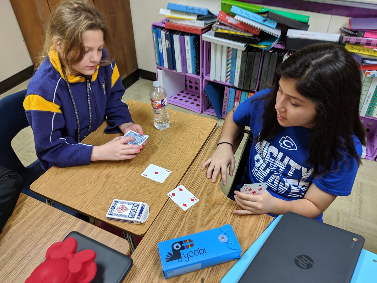MsKeimsClass's tweet photo. Integer war to practice integer operations! #CISDmakeitfun @EMSBraves @communityisd https://t.co/2kJYSBx9xD