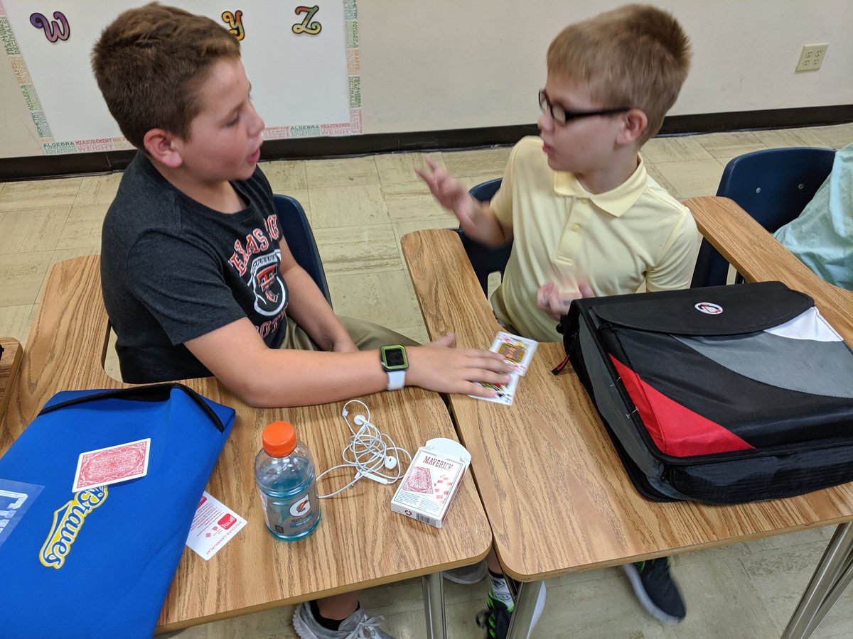 MsKeimsClass's tweet photo. Integer war to practice integer operations! #CISDmakeitfun @EMSBraves @communityisd https://t.co/2kJYSBx9xD