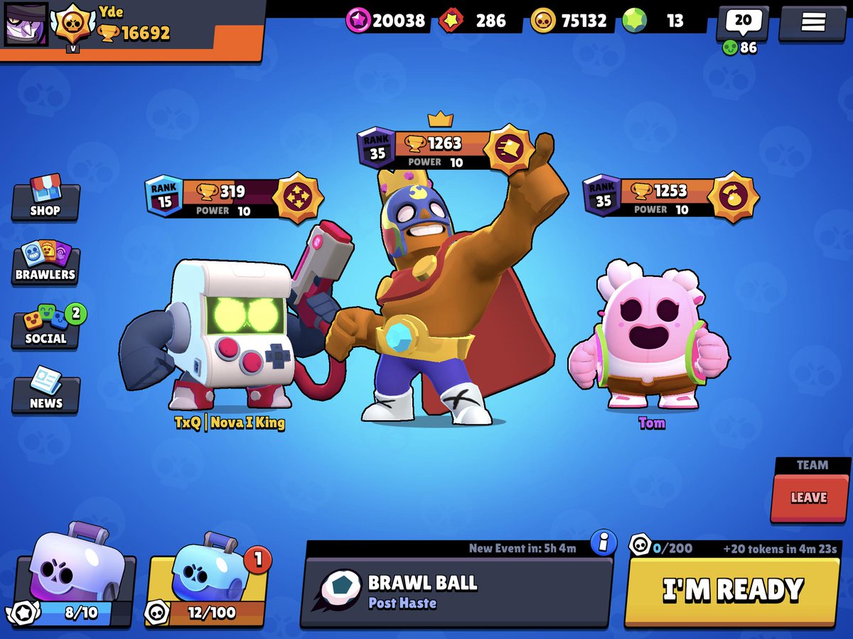 Yde On Twitter Highest Amount Of Trophies Ever With El Primo 111tom333 - highest rank brawler in brawl stars