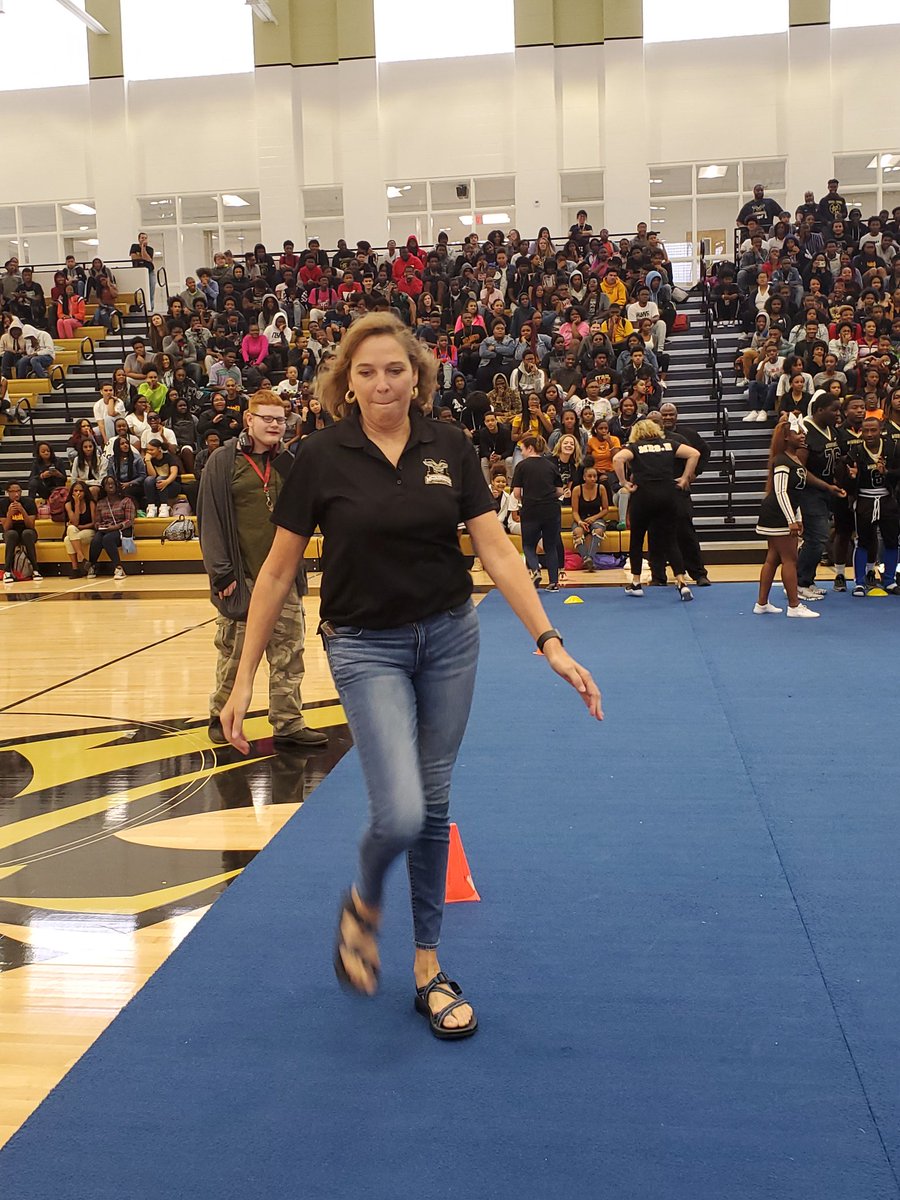 KimG_Educates's tweet photo. McDonough High School held its first pep rally today! I think the teachers had more fun than the students. ๐คฃ๐คฃ #WarHawkNation #Expectfun #HCS https://t.co/MG8xmoV5LO