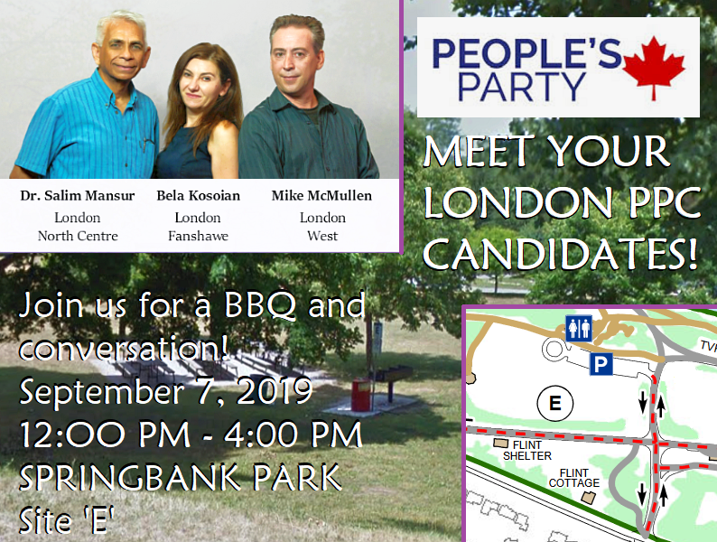 kosoian's tweet photo. Please join us in Springbank Park for a FREE BBQ on Saturday Sept 7th, 2019!
We looking forward to meeting you to discuss the issues that matter most to Canadians, between 12 PM to 4 PM.
@peoplespca @SupportersOfPPC
#ldnont #cdnpoli #elxn43 #PPC2019 #TeamBernier #LondonFanshawe https://t.co/Uzkzjl8bmY