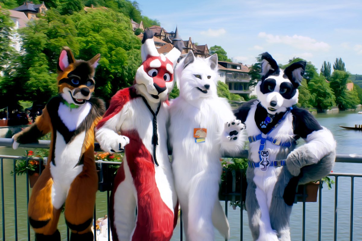 Hellwaches Hüpfgetier 🦘 (@swiproo) on Twitter photo Wish You a nice weekend ☀️🐾 !
🦊<a href="/Inarifox_AUT/">🏳️🌈 Inari 🏳️🌈 🔜 GLC</a>
🦘<a href="/SwipRoo/">Hellwaches Hüpfgetier 🦘</a>
🐺<a href="/witlupus/">Witlupus 🇳🇱 🇩🇪 🔜 EF 🇩🇪</a>
🐺<a href="/Rougfox/">Rougfox</a>
📸<a href="/coolbigandy/">AndyMan! / Jiroooooo 📯</a>
#FursuitFriday #Tuebingen #Neckar Wish You a nice weekend ☀️🐾 !
🦊<a href="/Inarifox_AUT/">🏳️🌈 Inari 🏳️🌈 🔜 GLC</a>
🦘<a href="/SwipRoo/">Hellwaches Hüpfgetier 🦘</a>
🐺<a href="/witlupus/">Witlupus 🇳🇱 🇩🇪 🔜 EF 🇩🇪</a>
🐺<a href="/Rougfox/">Rougfox</a>
📸<a href="/coolbigandy/">AndyMan! / Jiroooooo 📯</a>
#FursuitFriday #Tuebingen #Neckar