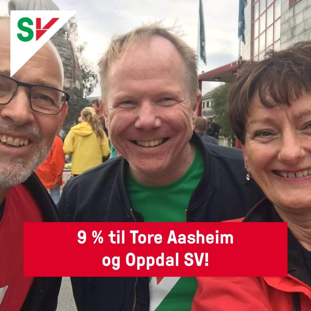 carlsbj's tweet image. Ikke verst. @SVparti i #Oppdal har nesten tatt igjen @Hoyre