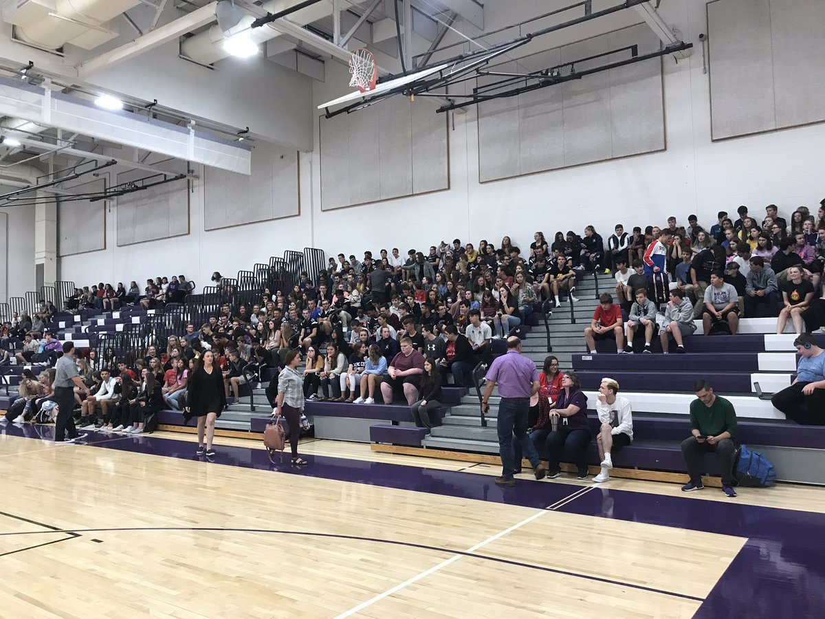 MrDolleman_NHS's tweet photo. Getting ready for the Welcome Back assembly to cap off week one! @NortonHighStuCo https://t.co/ori5yeTM6K