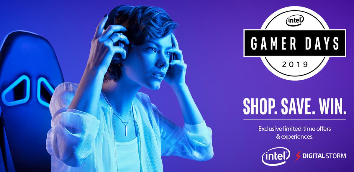 DigitalStormPC's tweet photo. SHOP. SAVE. WIN.
Up to $500 in savings + $240 game bundles. There is no better time to be a gamer. Celebrate #IntelGamerDays and gaming with these special offers and get your #AdvancedPC today!
https://t.co/acC0dfPqyK https://t.co/NcAB4rZk3H