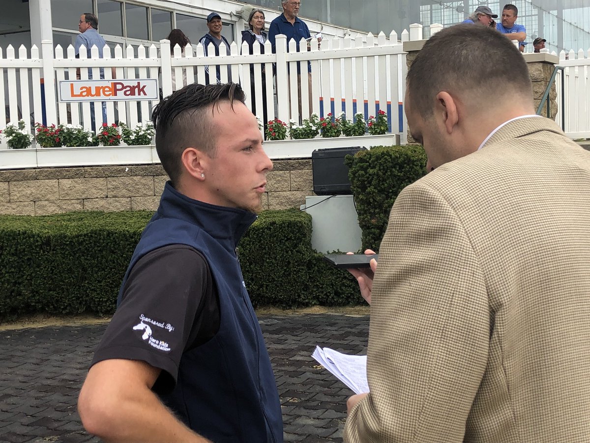 2YO Benny Havens, first horse purchased by T.J. Aguirre @heatbradas, gives him his first win as a trainer in 1-mile maiden waiver/claimer on grass <a href="/LaurelPark/">The Maryland Jockey Club, Inc.</a> ... third start for the <a href="/MarylandTB/">Maryland Thoroughbred</a> gelding by Outflanker who was ridden by <a href="/Westonhamilton6/">Weston hamilton</a>