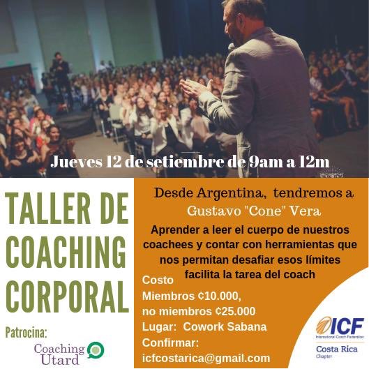 “Aprender a leer el cuerpo de nuestros coachees y contar con herramientas que nos permitan desafiar esos límites facilita la labor del Coach”.
Facilitado por Gustavo “Cone” Vera, Máster Coach Ontológico.