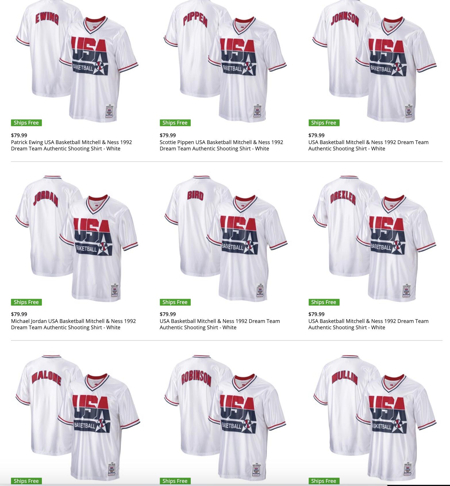 mitchell and ness team usa