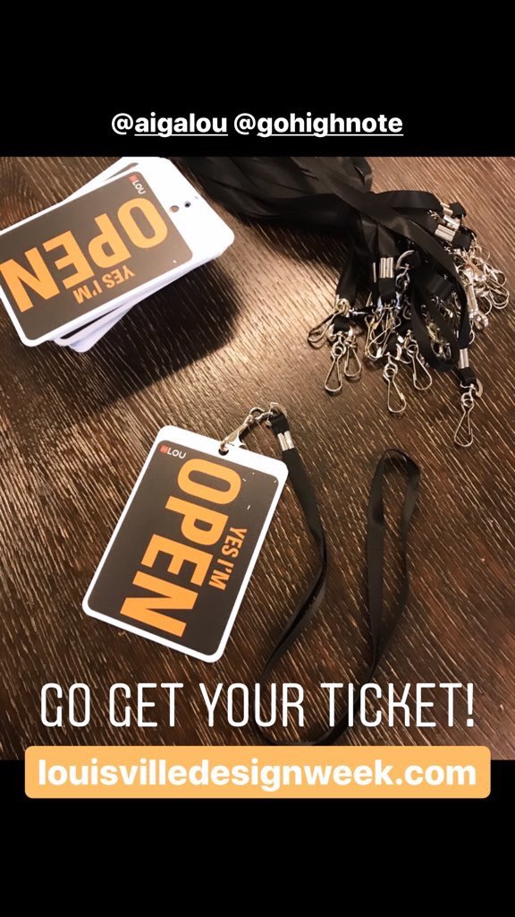 ninjasoards's tweet photo. Lovin these lanyards for @aigalou #designweek2019 by @patrick_spiers & @GoHighNote #alwaysopen https://t.co/rYWYuYIhT1