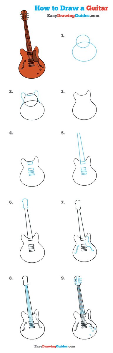 Easy Drawing Guides On Twitter Electric Guitar Drawing Lesson