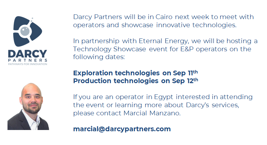 #Egypt #innovativetechnologies #operator #exploration #production marcial@darcypartners.com