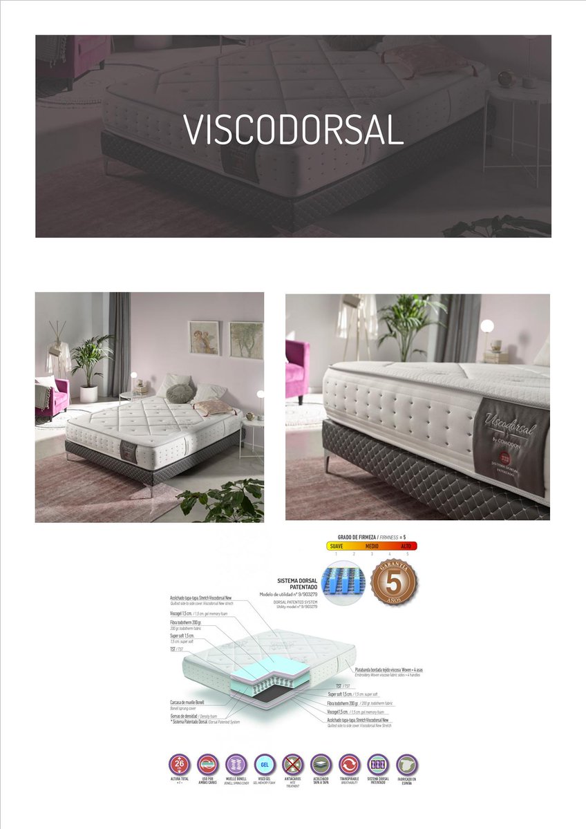 MueblesGimenez's tweet photo. El colchón Viscodorsal es uno de los colchones exclusivos de la firma COMODÓN porque ofrece una adaptabilidad y firmeza inigualable al reforzar la carcasa de muelles con el Sistema Patentado Dorsal.
Somos distribuidores exclusivos en Plasencia
Ven a probarlo a Martín Palomino 47 https://t.co/r7hOjvKl6J