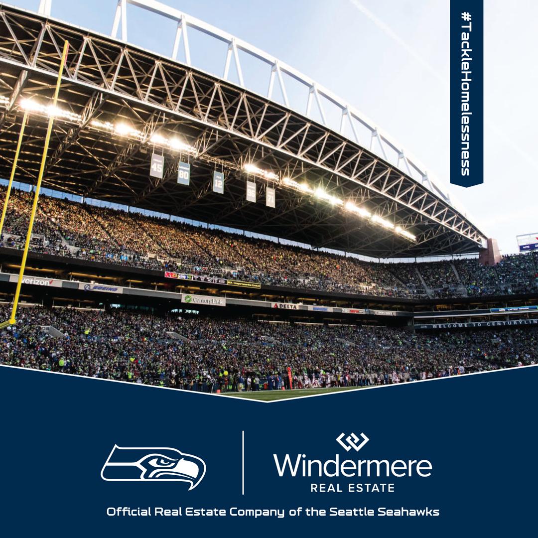 windermere's tweet image. Over the past 3 years we’ve raised nearly $100,000 through our #TackleHomelessness campaign with the @Seahawks. This Sunday we’ll kick-off another season by donating $100 for every Seahawks home game tackle to @MarysPlaceWA. Check back Monday to see how much we raised!