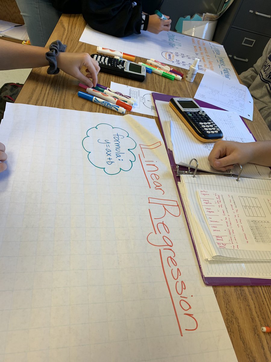 While students worked on their factoring quiz retake those who didn’t need to made anchor charts over any topic we’ve learned so far! #iteachmath #MTBoS #wearecreekwood