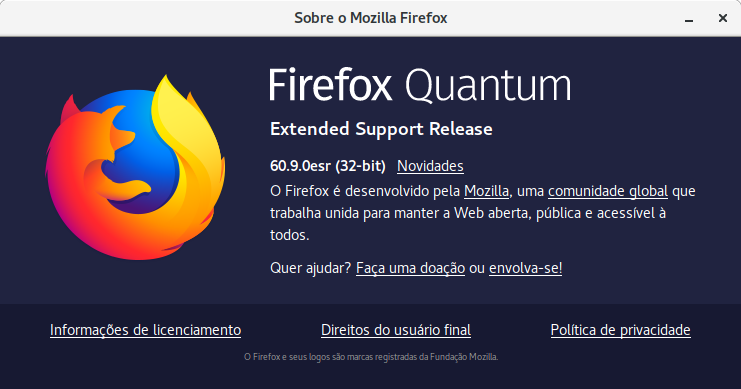 Atualização do Firefox-ESR para 60.9.0 onde varios problemas de segurança foram encontrados e corrigidos no navegador. Recomendavel que faça o update para quem possue o Debian (stretch) e (buster).
debian.org/security/2019/…